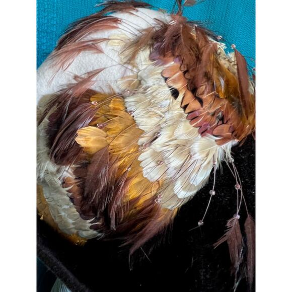 Originals by Mr josephs hat felted wool wide brim feathered - Picture 4 of 11